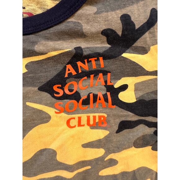 Anti-Social Social Club Camo Crop Top Tee Size Medium - Picture 3 of 4